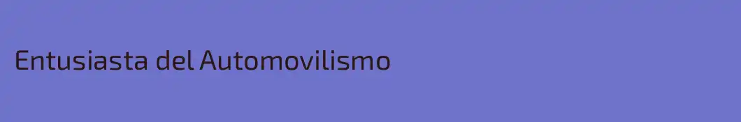 Entusiasta del Automovilismo
